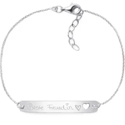 Schmuckladen Gravurarmband mit Herz "Deine Handschrift" - 925 Sterlingsilber^ Valentinstag|Eigene Handschrift Als Gravur