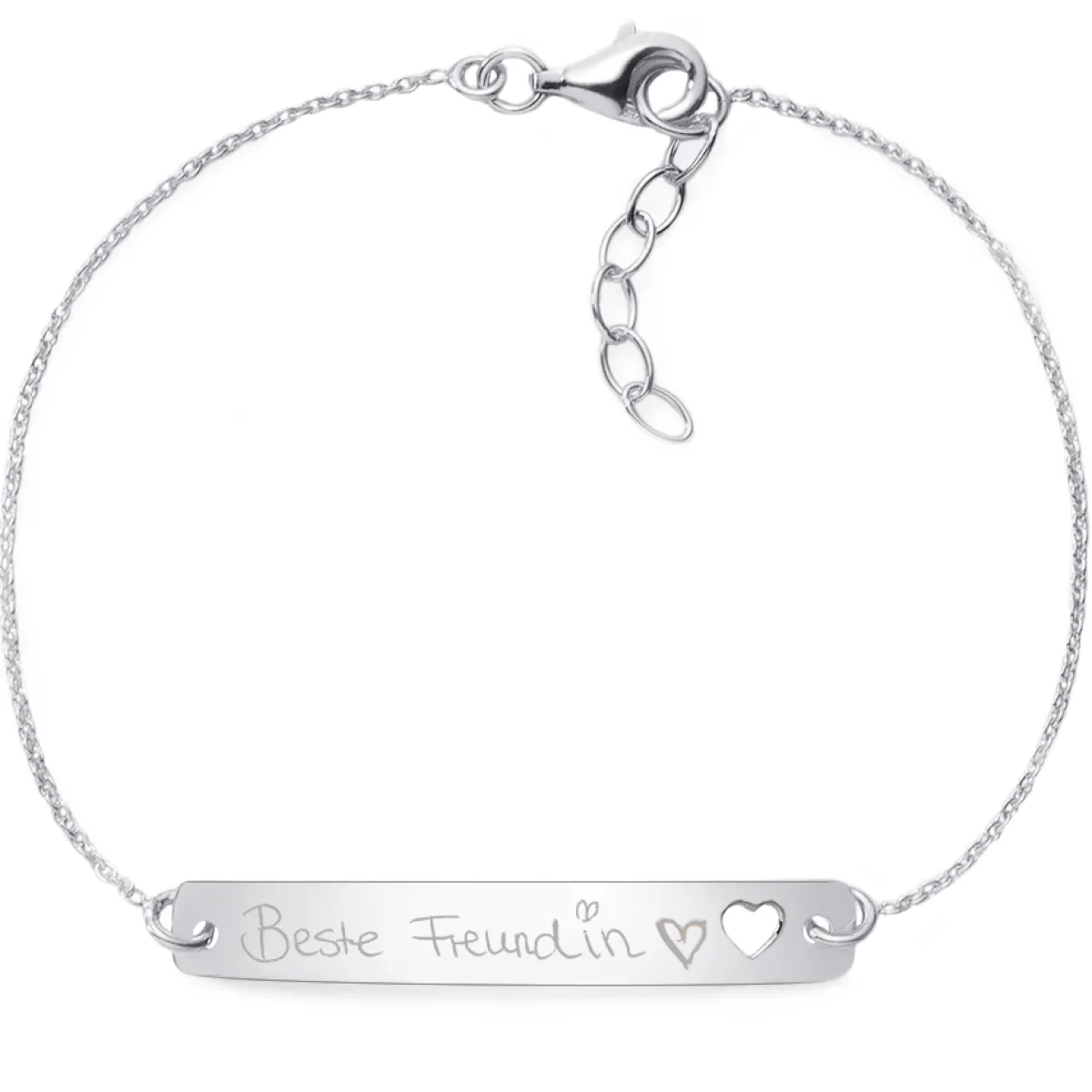 Schmuckladen Gravurarmband mit Herz "Deine Handschrift" - 925 Sterlingsilber^ Valentinstag|Eigene Handschrift Als Gravur