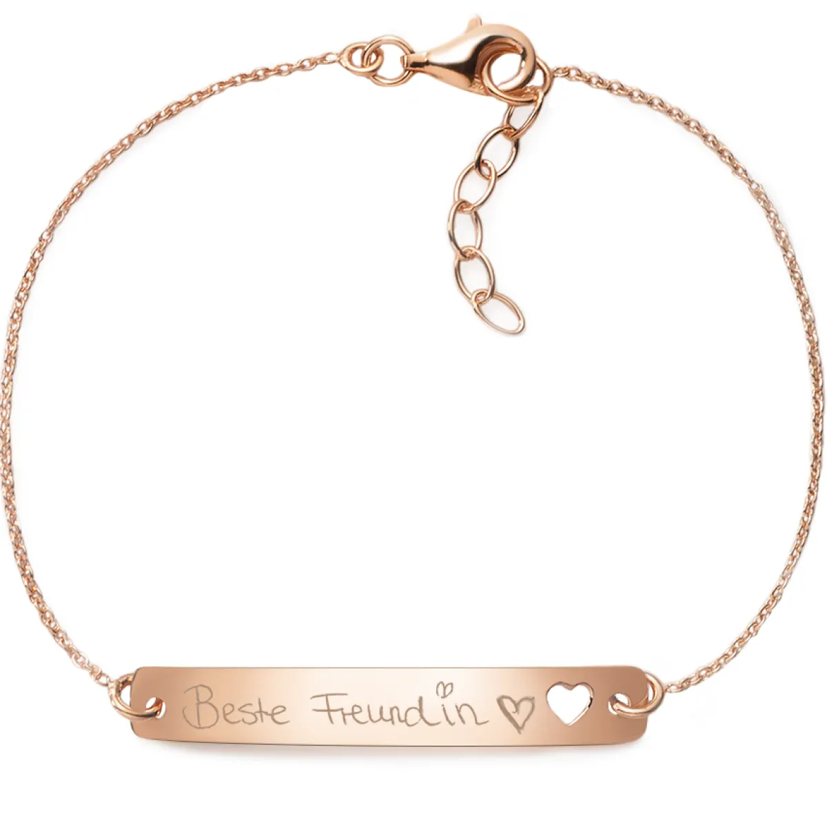Schmuckladen Gravurarmband mit Herz "Deine Handschrift" - 925 Sterlingsilber^ Valentinstag|Eigene Handschrift Als Gravur