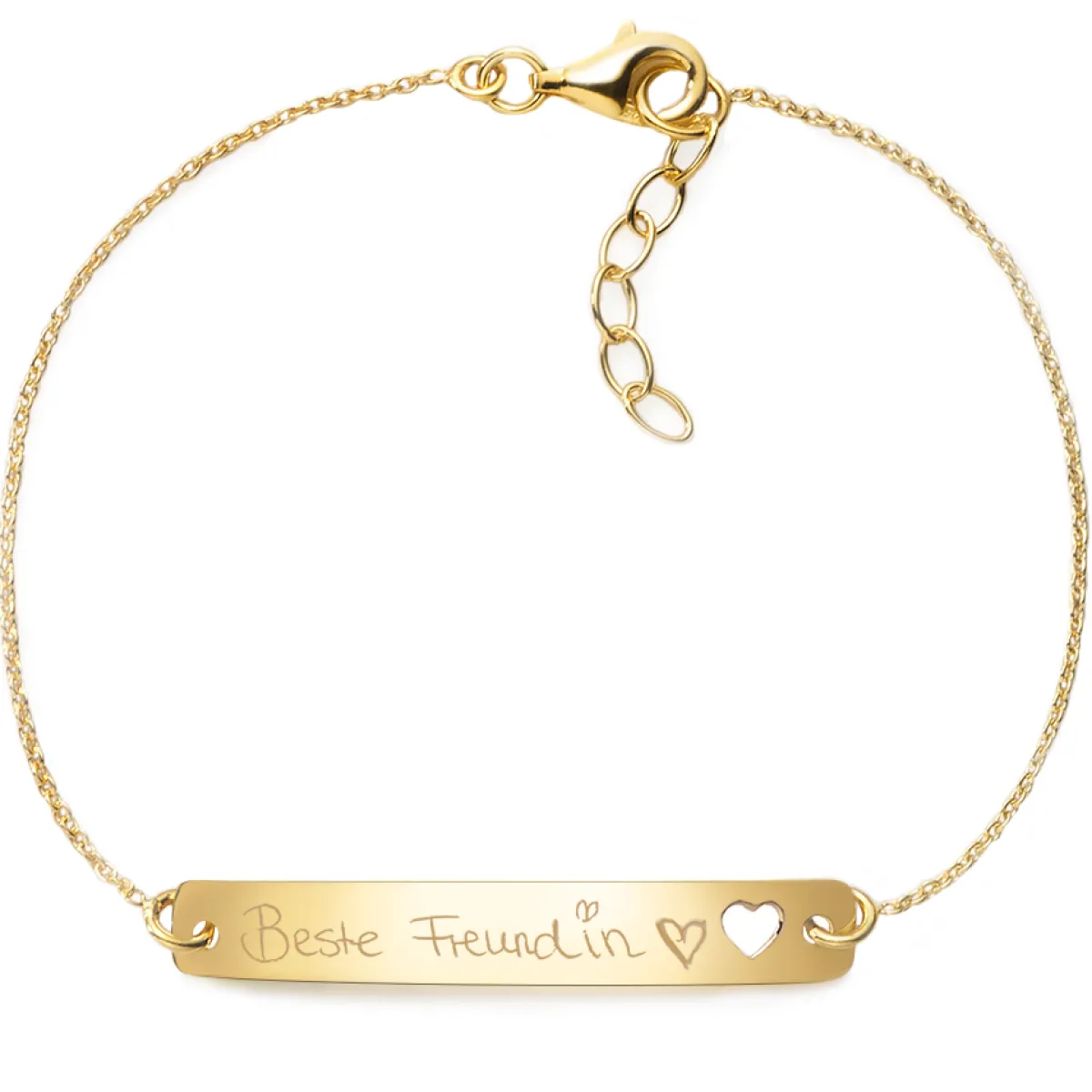 Schmuckladen Gravurarmband mit Herz "Deine Handschrift" - 925 Sterlingsilber^ Valentinstag|Eigene Handschrift Als Gravur