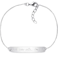 Schmuckladen Gravurarmband "Deine Handschrift" - 925 Sterlingsilber^ Eigene Handschrift Als Gravur|Armbänder Mit Gravur