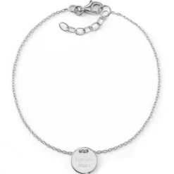 Schmuckladen Gravur-Armband "Love You Mum" - individuell gravierbar, 925 Sterlingsi^ Armbänder Mit Gravur|Armbänder Mit Gravur