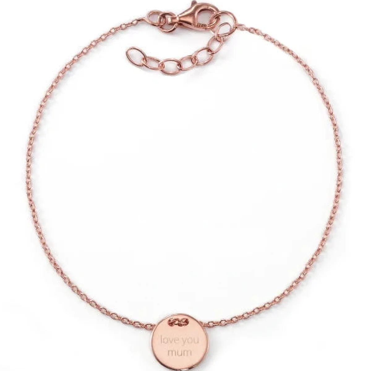 Schmuckladen Gravur-Armband "Love You Mum" - individuell gravierbar, 925 Sterlingsi^ Armbänder Mit Gravur|Armbänder Mit Gravur
