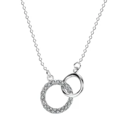 Schmuckladen Halskette 2 Kreise - Double Circle - 925 Sterlingsilber^ Schmuck