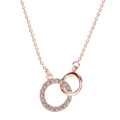 Schmuckladen Halskette 2 Kreise - Double Circle - 925 Sterlingsilber^ Schmuck