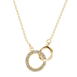 Schmuckladen Halskette 2 Kreise - Double Circle - 925 Sterlingsilber^ Schmuck