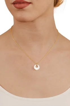 Schmuckladen Halskette Aura mit Perlmutt - 925 Sterlingsilber^ Perlenketten|Schmuck