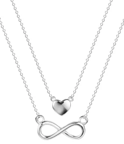 Schmuckladen Halskette Double Chain Infinity-Love - 925 Sterlingsilber^ Valentinstag|Herzketten