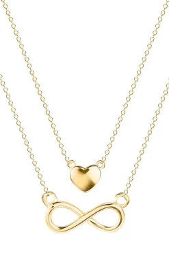 Schmuckladen Halskette Double Chain Infinity-Love - 925 Sterlingsilber^ Valentinstag|Herzketten