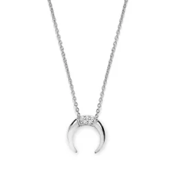 Schmuckladen Halskette Funkelnder Mond - 925 Sterlingsilber^ Schmuck