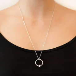 Schmuckladen Halskette Kreis mit Zirkonia^ Schmuck