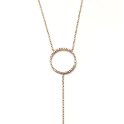 Schmuckladen Halskette Kreis Zirkonia mit Perle^ Perlenketten|Schmuck