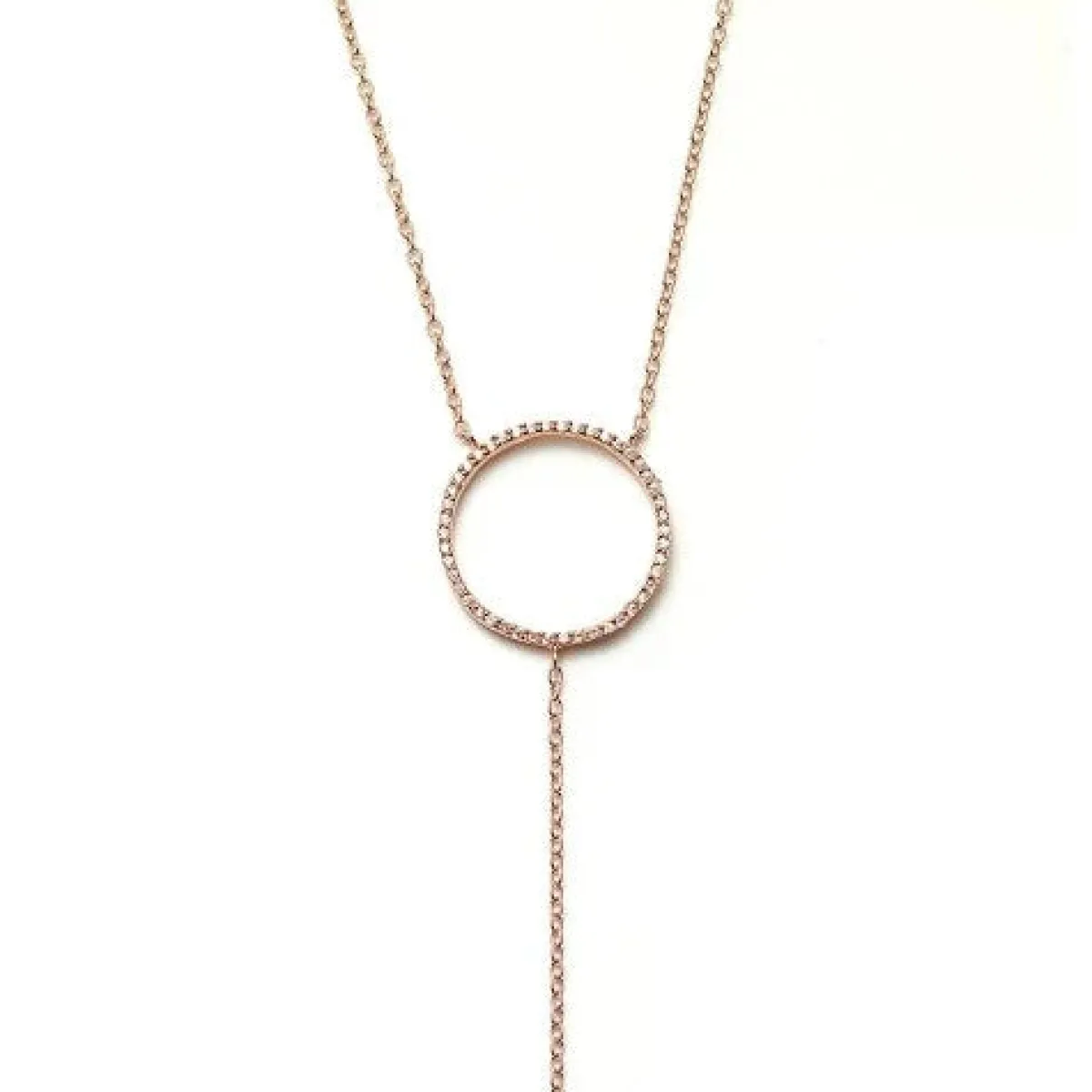 Schmuckladen Halskette Kreis Zirkonia mit Perle^ Perlenketten|Schmuck