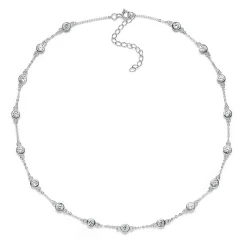 Schmuckladen Halskette mit Zirkonia - 925 Sterlingsilber^ Schmuck