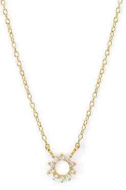 Schmuckladen Halskette Sunflower mit Zirkonia - 925 Sterlingsilber^ Schmuck