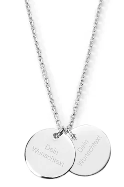 Schmuckladen Halskette Twin Plate mit Wunschgravur^ Muttertag|Valentinstag