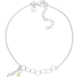 Schmuckladen Herzarmband Federleichte Liebe mit Zirkonia - 925 Sterlingsilber^ Muttertag|Valentinstag
