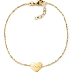 Schmuckladen Herzarmband mit Gravur "Bride" 925 Sterlingsilber^ Armbänder Mit Gravur|Armbänder Mit Gravur