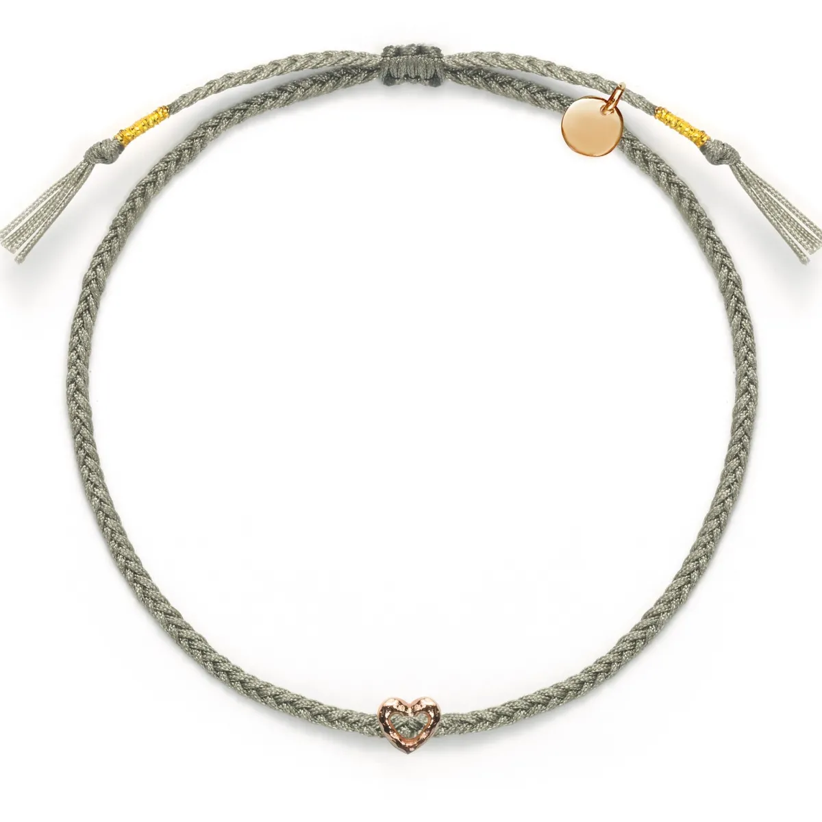 Schmuckladen Herz-Armband "Sweetheart" - 925 Sterlingsilber^ Stoffarmbänder|Herzarmbänder