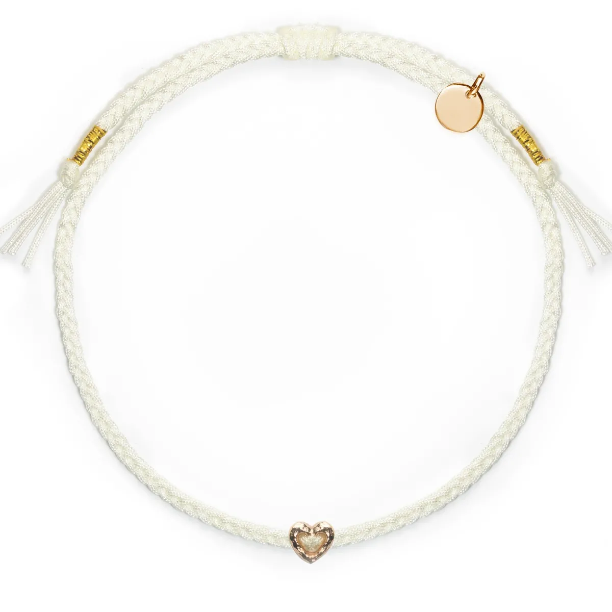 Schmuckladen Herz-Armband "Sweetheart" - 925 Sterlingsilber^ Stoffarmbänder|Herzarmbänder