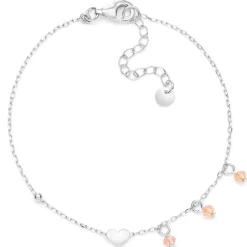 Schmuckladen Herzarmband Rose Drops mit Zirkonia - 925 Sterlingsilber^ Muttertag|Valentinstag