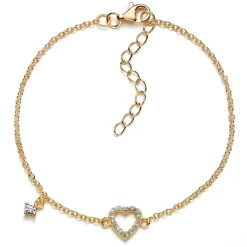 Schmuckladen Herz-Armband Sparkling Heart mit Zirkonia - 925 Sterlingsilber^ Weihnachten|Schmuck