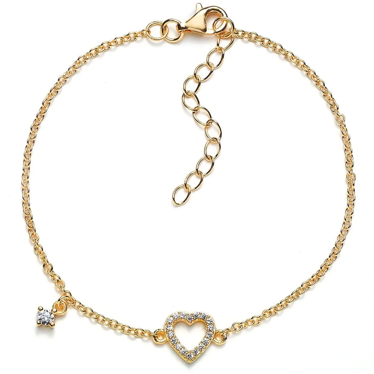 Schmuckladen Herz-Armband Sparkling Heart mit Zirkonia - 925 Sterlingsilber^ Weihnachten|Schmuck