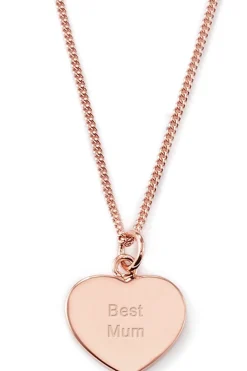 Schmuckladen Herzkette - Best Mum - Rückseitengravur möglich^ Herzketten|Personalisierter Schmuck Für Mamas