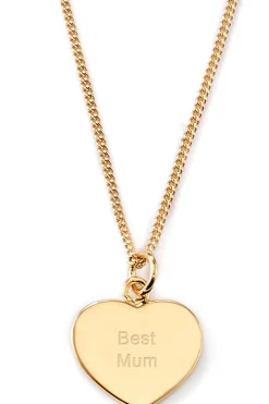 Schmuckladen Herzkette - Best Mum - Rückseitengravur möglich^ Herzketten|Personalisierter Schmuck Für Mamas