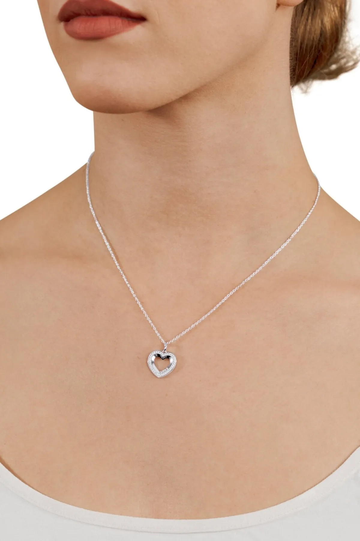 Schmuckladen Herzkette Love & Sparkle mit Zirkonia -^ Valentinstag|Herzketten