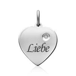 Schmuckladen Herzkette mit Zirkonia^ Muttertag|Valentinstag