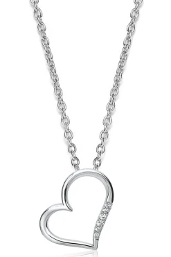 Schmuckladen Herzkette mit Zirkonia - 925 Sterlingsilber^ Weihnachten|Schmuck