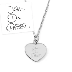 Schmuckladen Herzkette "Deine Handschrift" - individuell gravierbar | 585 Echtgold^ Valentinstag|Echtgold
