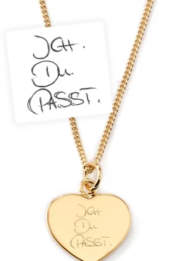 Schmuckladen Herzkette "Deine Handschrift" - individuell gravierbar - Edelstahl^ Muttertag|Edelstahl Halsketten