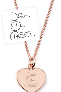 Schmuckladen Herzkette "Deine Handschrift" - individuell gravierbar - Edelstahl^ Muttertag|Edelstahl Halsketten