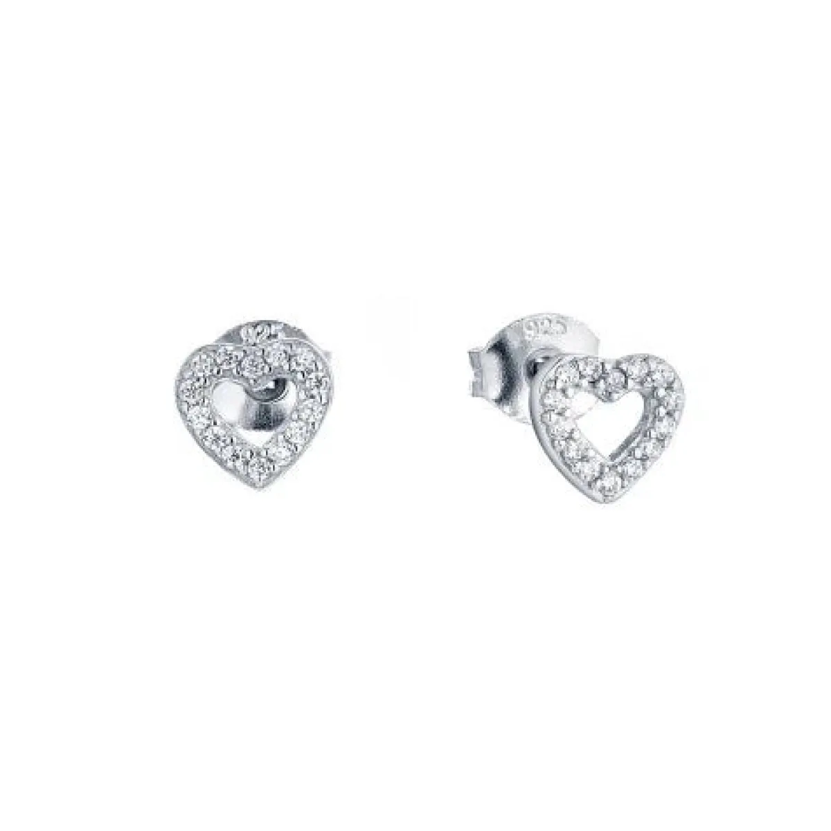 Schmuckladen Herz-Ohrstecker - 925 Sterlingsilber^ Valentinstag|Ohrstecker
