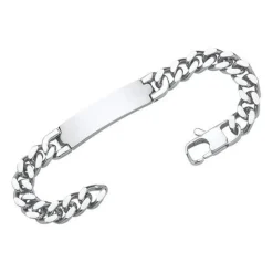 Schmuckladen Hochwertiges Edelstahlarmband, gravierbar für Herren^ Armbänder Mit Gravur|Armbänder Mit Gravur