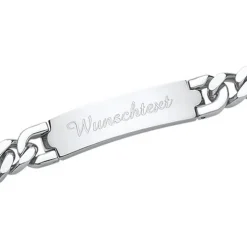Schmuckladen Hochwertiges Edelstahlarmband, gravierbar für Herren^ Armbänder Mit Gravur|Armbänder Mit Gravur
