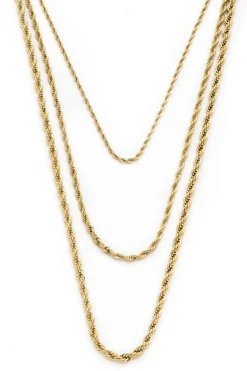 Schmuckladen 3in1 Kordelkette Trio^ Edelstahl Halsketten|Schmuck