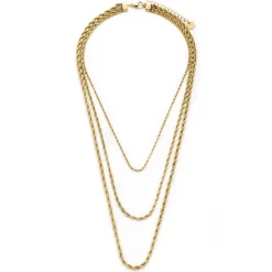 Schmuckladen 3in1 Kordelkette Trio^ Edelstahl Halsketten|Schmuck