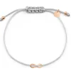 Schmuckladen Infinity-Stoffarmband "Glorious Infinity" | gravierbar - 925 Sterlings^ Valentinstag|Stoffarmbänder