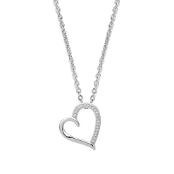 Schmuckladen Kette Sterling Silber mit Zirkonia-Herzanhänger^ Weihnachten|Schmuck