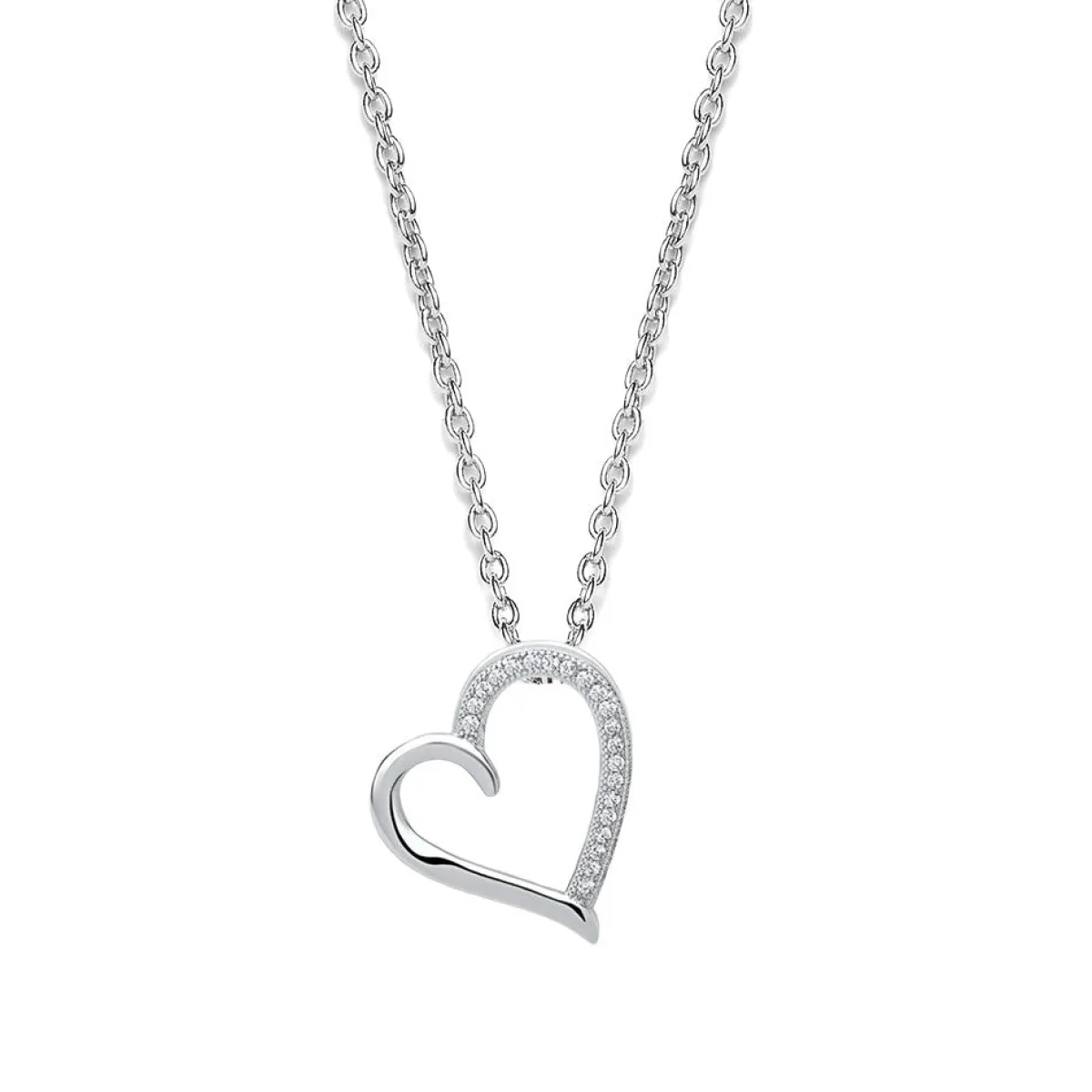 Schmuckladen Kette Sterling Silber mit Zirkonia-Herzanhänger^ Weihnachten|Schmuck