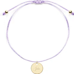 Schmuckladen Kinderarmband mit runder Gravurplatte | individuell gravierbar^ Edelstahl Armbänder|Stoffarmbänder
