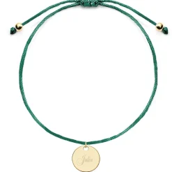 Schmuckladen Kinderarmband mit runder Gravurplatte | individuell gravierbar^ Edelstahl Armbänder|Stoffarmbänder