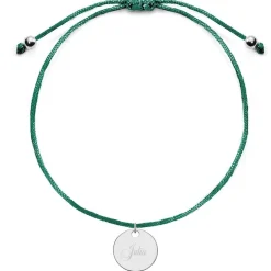 Schmuckladen Kinderarmband mit runder Gravurplatte | individuell gravierbar^ Edelstahl Armbänder|Stoffarmbänder