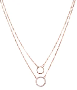 Schmuckladen Kreis - Halskette Double Chain&Circle - 925 Sterlingsilber^ Schmuck