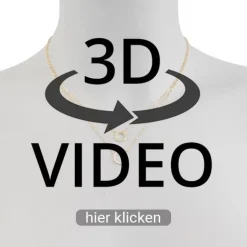 Schmuckladen Kreis - Halskette Double Chain&Circle - 925 Sterlingsilber^ Schmuck