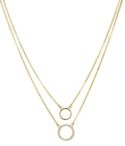 Schmuckladen Kreis - Halskette Double Chain&Circle - 925 Sterlingsilber^ Schmuck