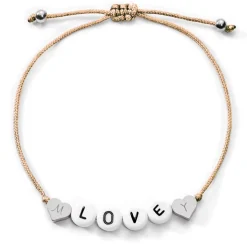 Schmuckladen Love Armband mit Diamantgravur^ Stoffarmbänder|Namensarmbänder